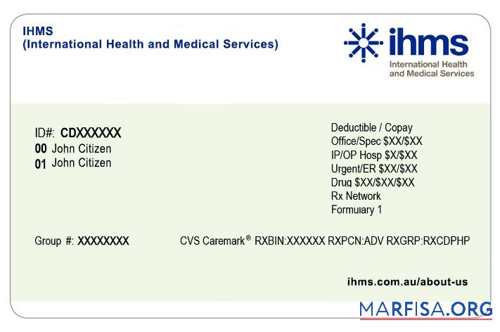 Printable Nauru health insurance card example
